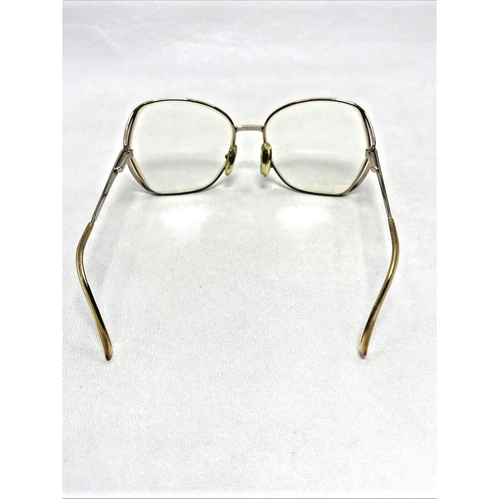 L'amy Carrie X709 Granny Eyeglasses 130mm Floral Gold Flex Hinge Frames Only